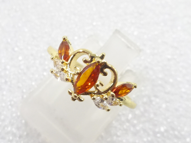 JAPANESE KIMONO / ANTIQUE COLORED STONE RING (SIZE 11)
